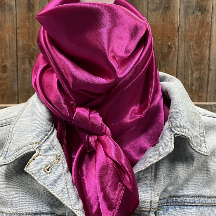 35X35" Solid Fuchsia Wild Rag / Scarf WRS12