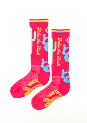 LUCKY CHUCK  Take the Risk Hot Pink Performance Socks