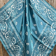 35X35" Blue & White Paisley Wild Rag / Scarf WR3414