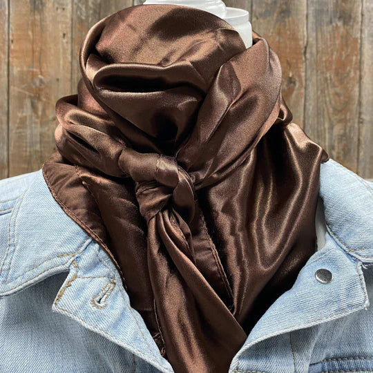35X35" Solid Brown Wild Rag / Scarf WRS2